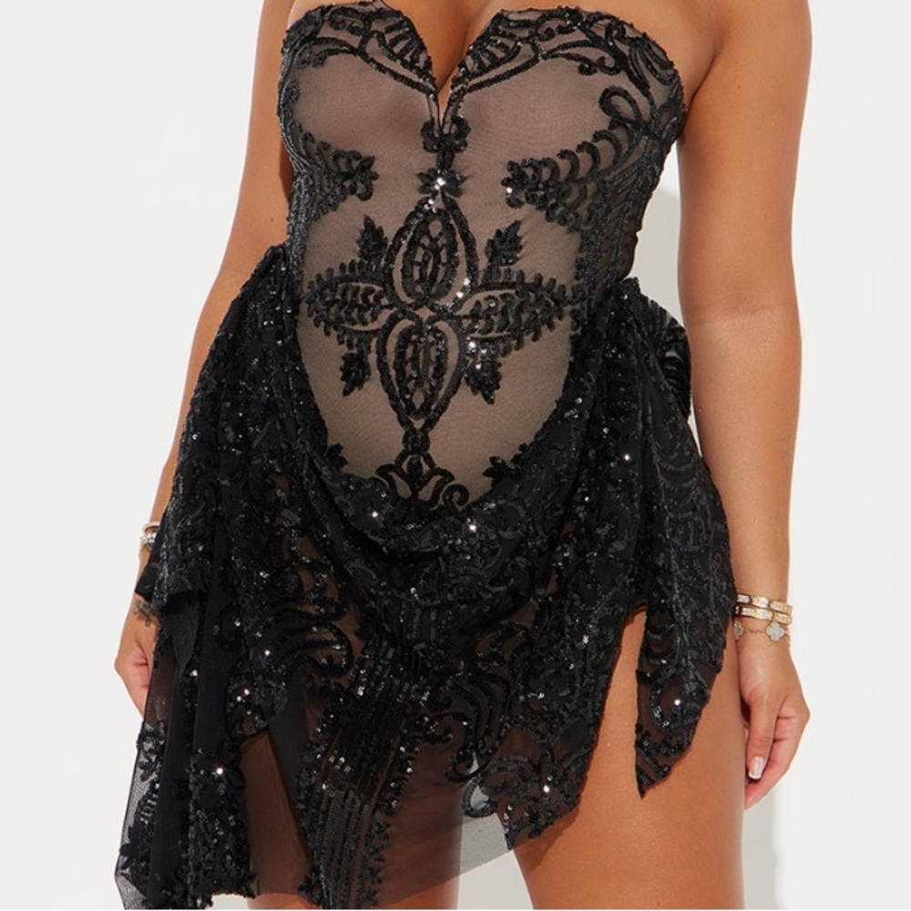 Sequined mini dress